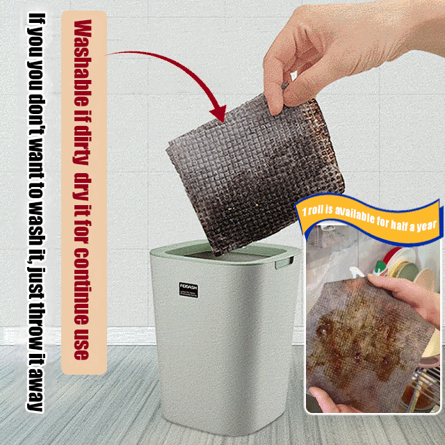 Wear-resistant lazy dishcloth for kitchen