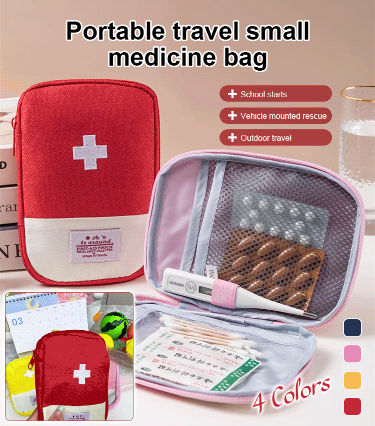 Portable travel small medicine bag