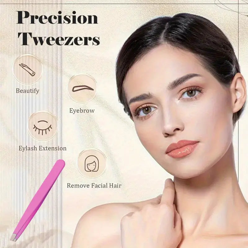 Multipurpose Stainless Steel Eyebrow Tweezers