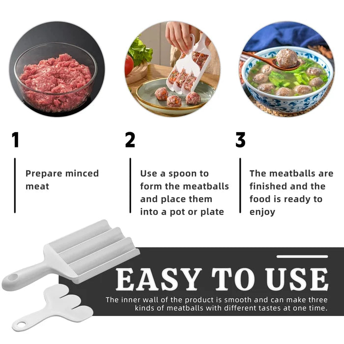 🏡Creative Kitchen Triple Meatball Maker✨