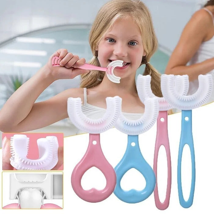 U-shaped children's toothbrush