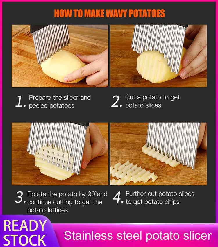 Stainless steel potato slicer