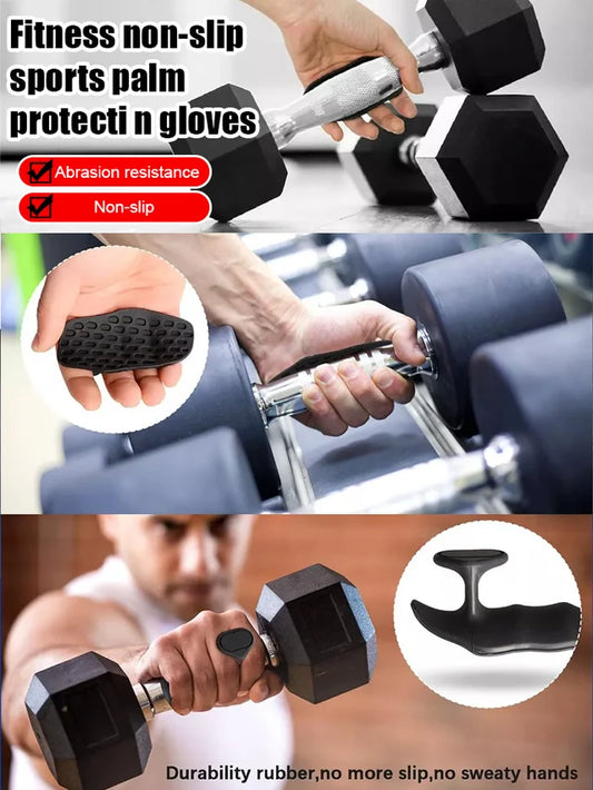 Silicone fitness non-slip sports palm protection gloves