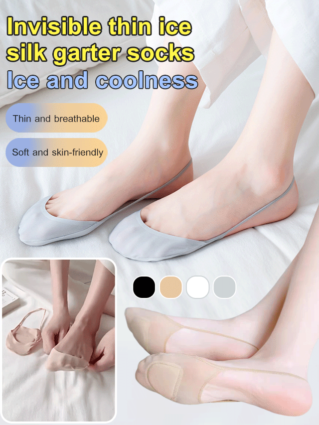 Invisible thin ice silk garter stockings