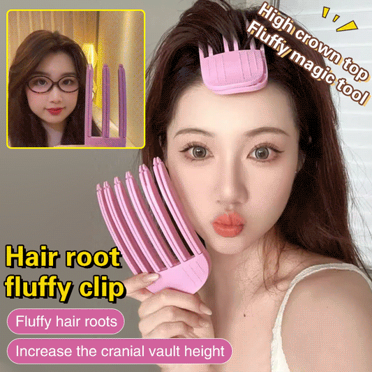 High skull top fluffy clip