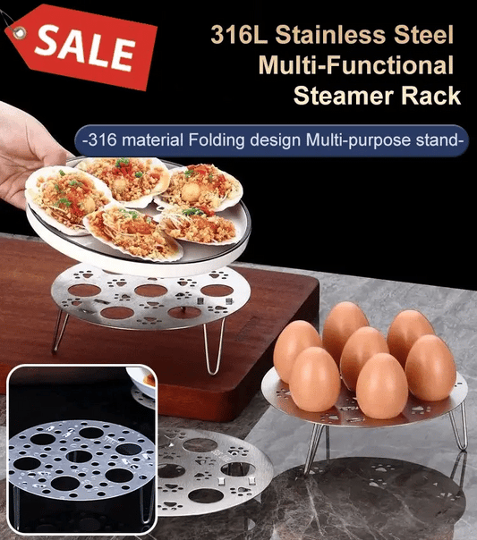 High foot multi-purpose thickened stainless steel steaming rack