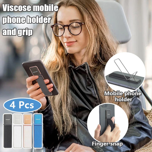 Self-adhesive palm phone holder