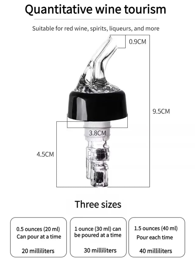 Acrylic wine pourer with lid