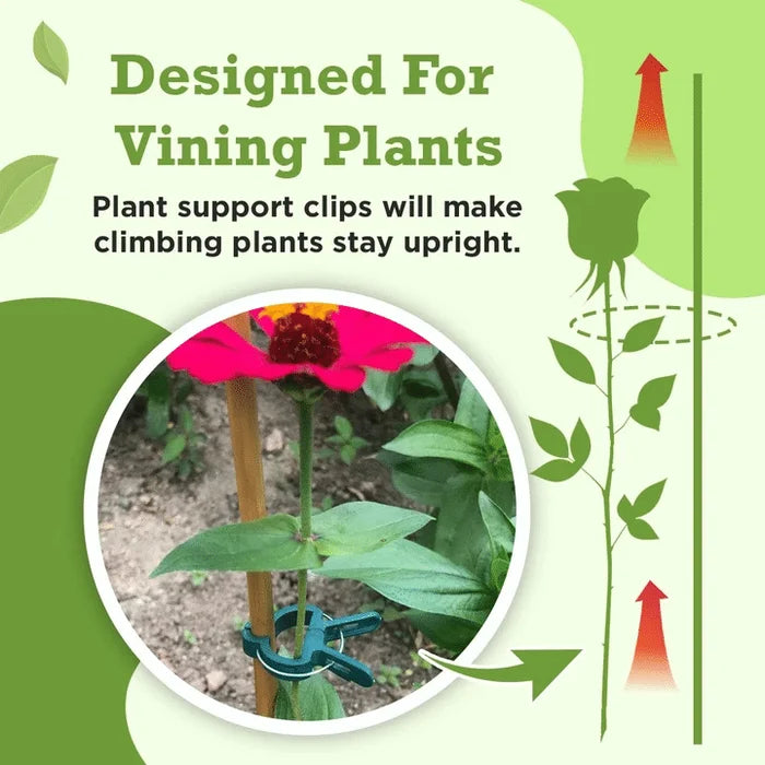 Reusable Garden Flower Lever Loop Gripper Clips