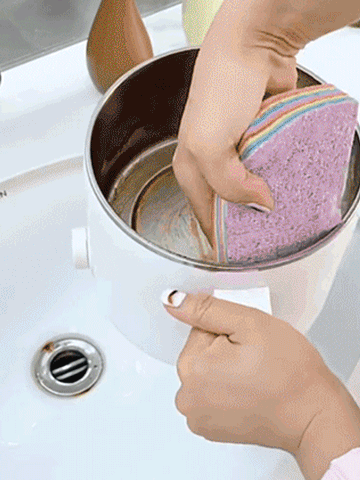 Layered Super Durable Fiber Rainbow Dish Cloth