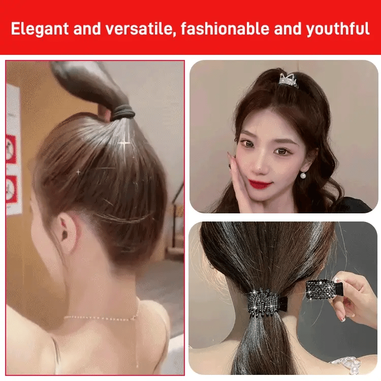 Diamonds Inlaid High Ponytail Fixing Hair Clip