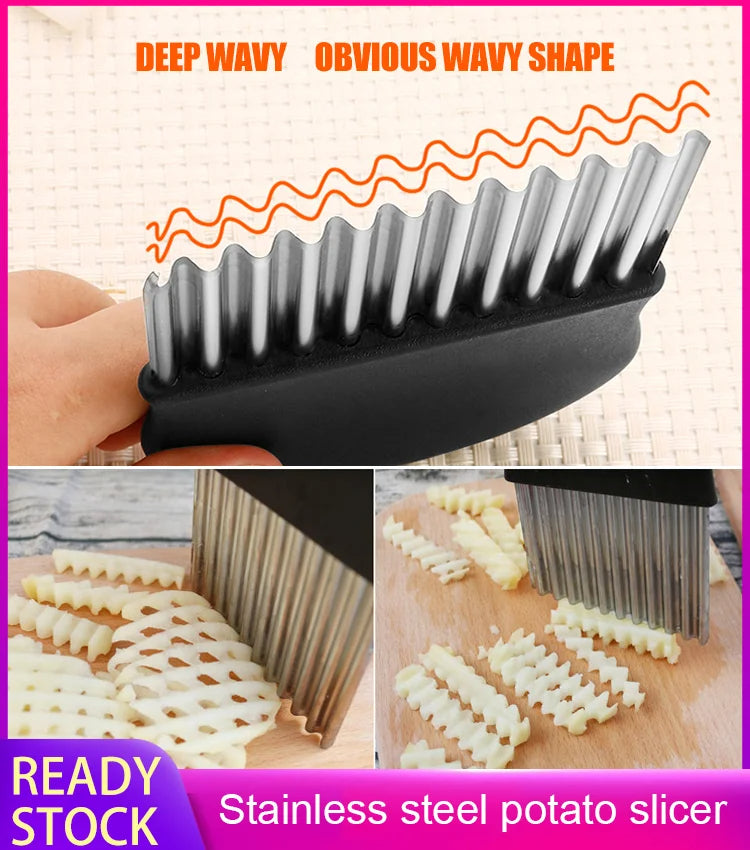 Stainless steel potato slicer