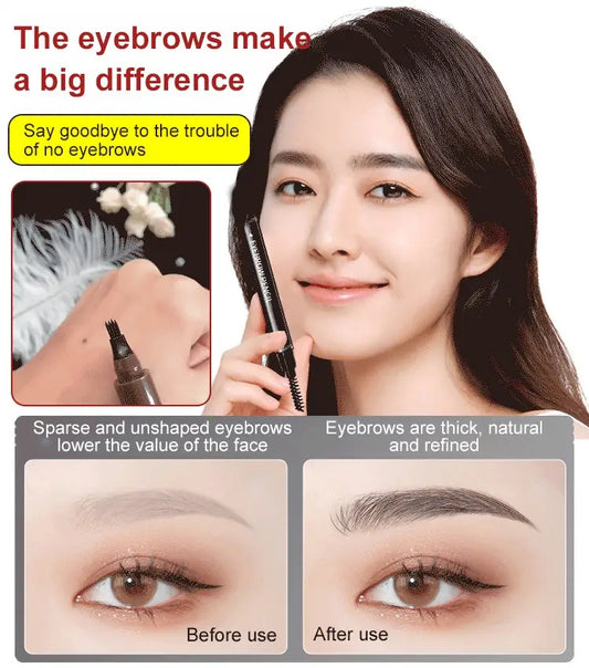 🎁Buy one get one free🎁Waterproof and sweat-proof four-pronged eyebrow pencil🎁