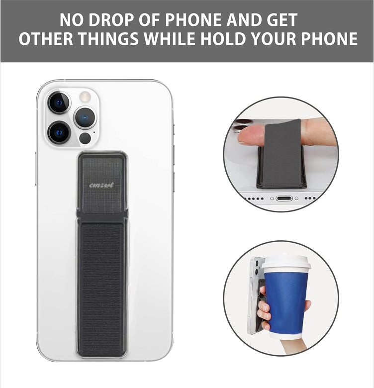 Self-adhesive palm phone holder