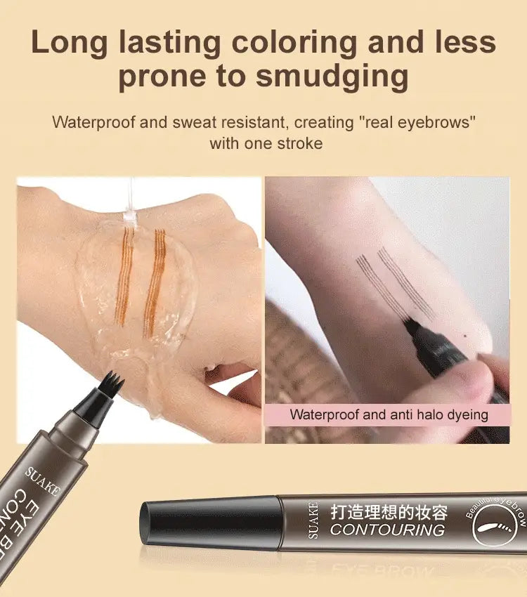 🎁Buy one get one free🎁Waterproof and sweat-proof four-pronged eyebrow pencil🎁