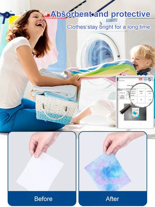 Laundry anti-staining color absorbing tablets