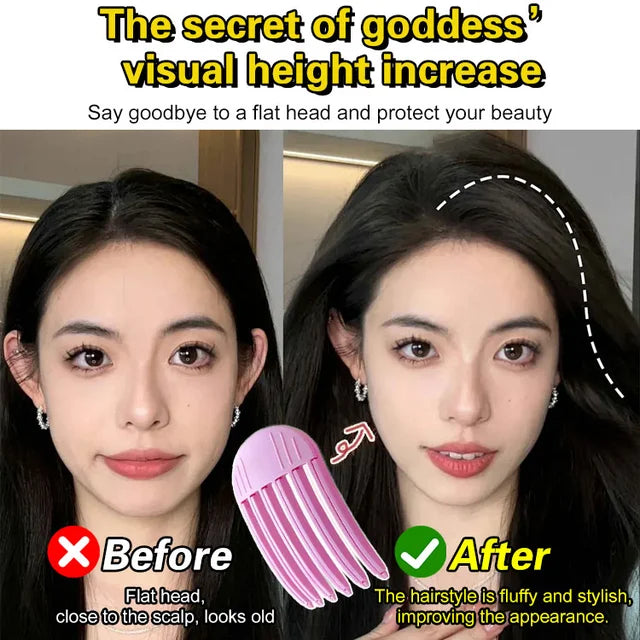 High skull top fluffy clip