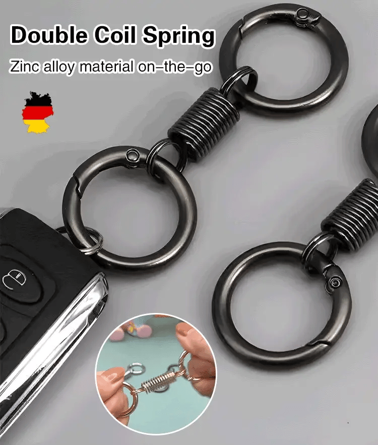 Spring double circle keychain🔥