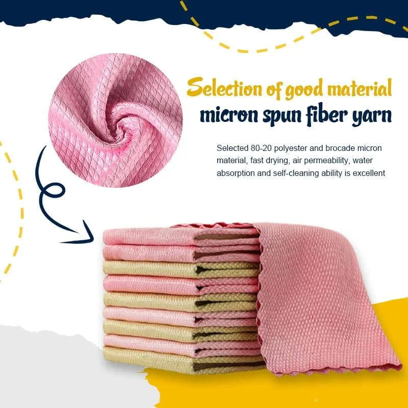 4Pcs/Set Wave Pattern Fish Scale Cloth Rag