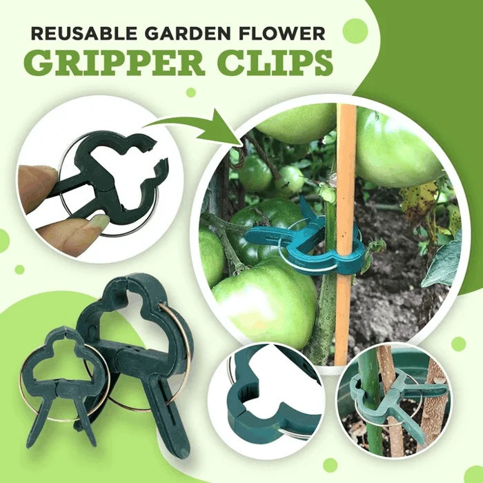 Reusable Garden Flower Lever Loop Gripper Clips