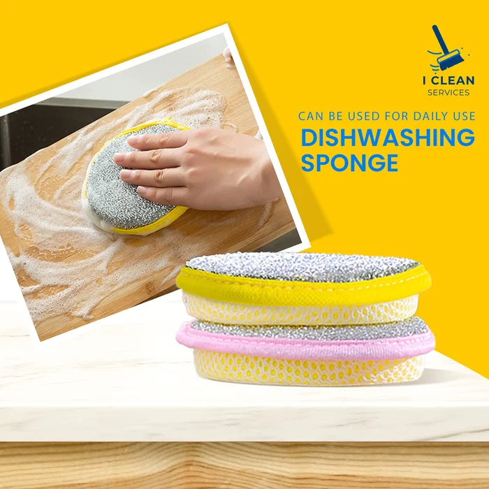 Double-sided Dishwashing Sponge 3PCS/SET