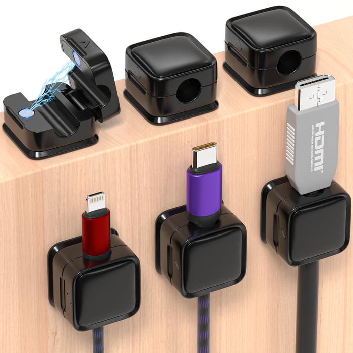 ๐ฅMagnetic Cord Organizer, Easy Secure Adhesive Cable Management