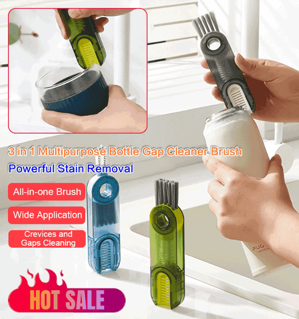 ✨3 in 1 Cleaning Brush Multifunctional Bottle Gap Cleaner Brush