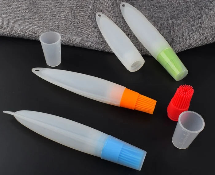 Silicone Oil Bottle Brush with Lid