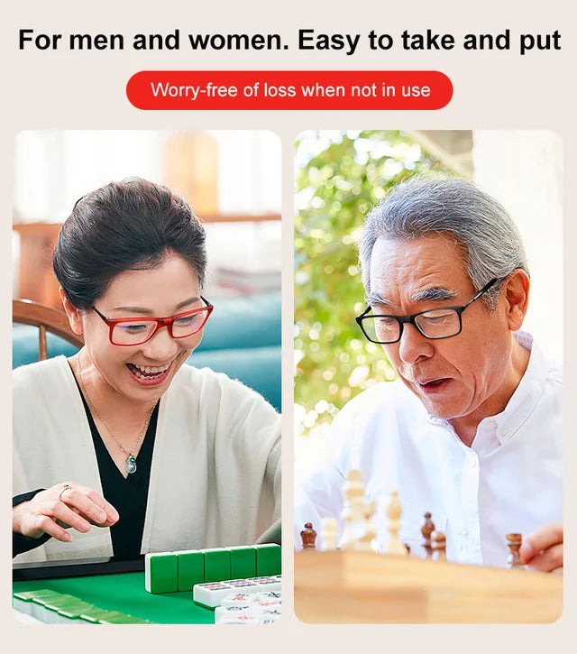 Hanging neck presbyopic glasses