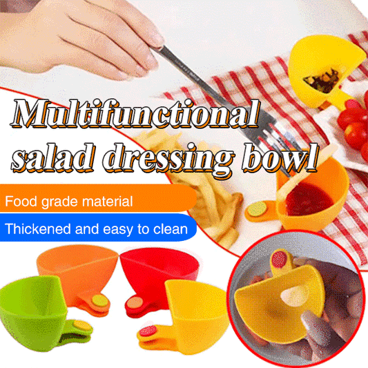Multifunctional salad dressing bowl