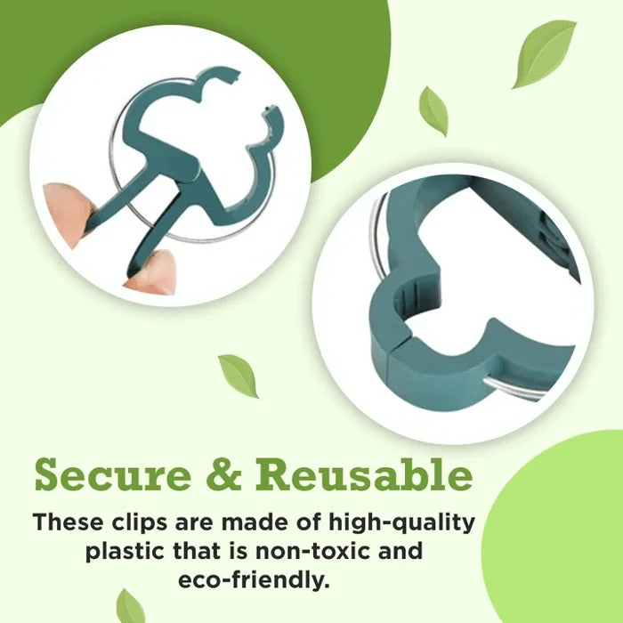 Reusable Garden Flower Lever Loop Gripper Clips