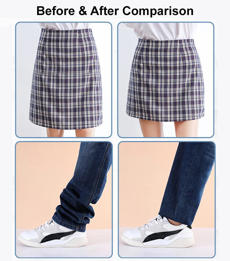 Self-adhesive iron on hem tape