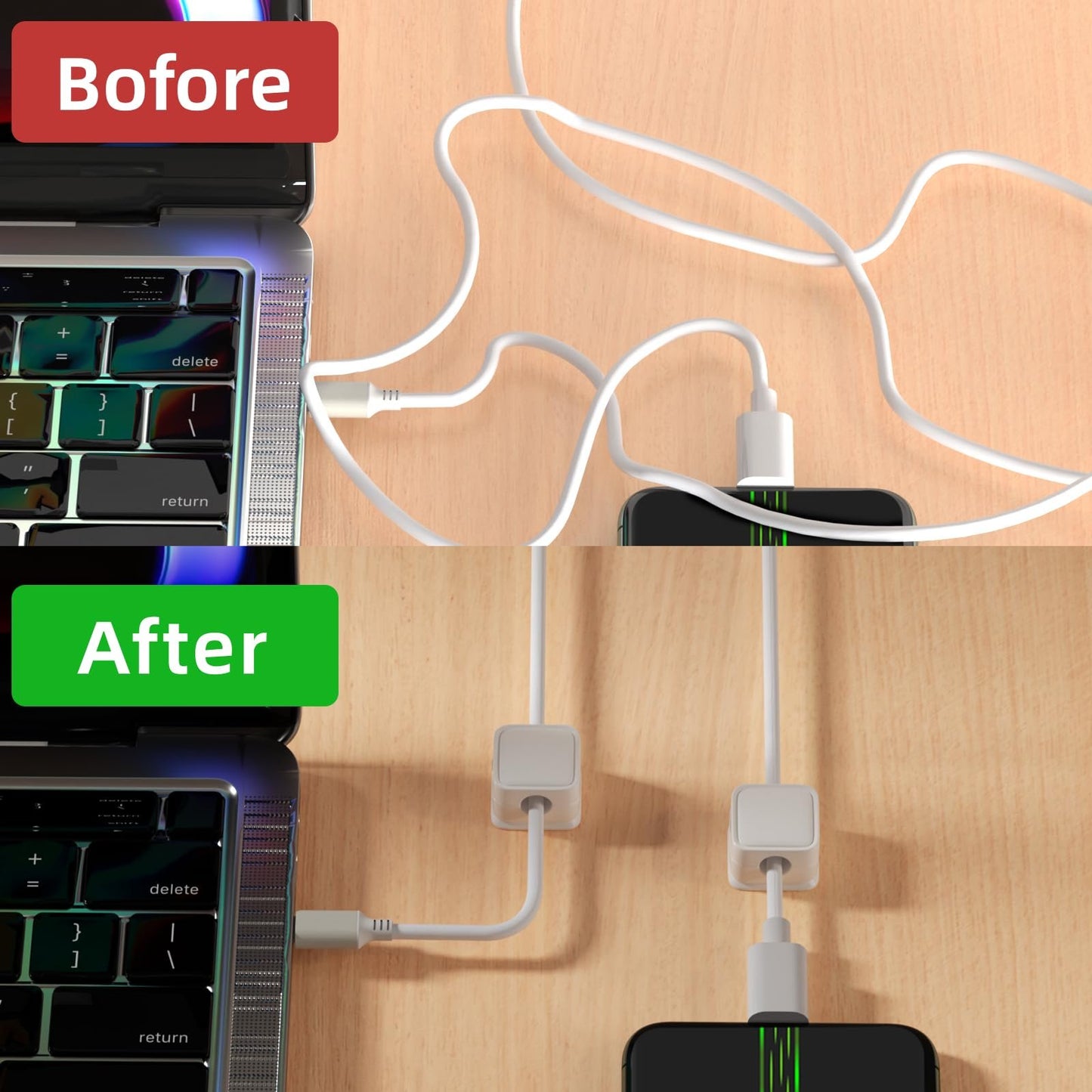 ๐ฅMagnetic Cord Organizer, Easy Secure Adhesive Cable Management