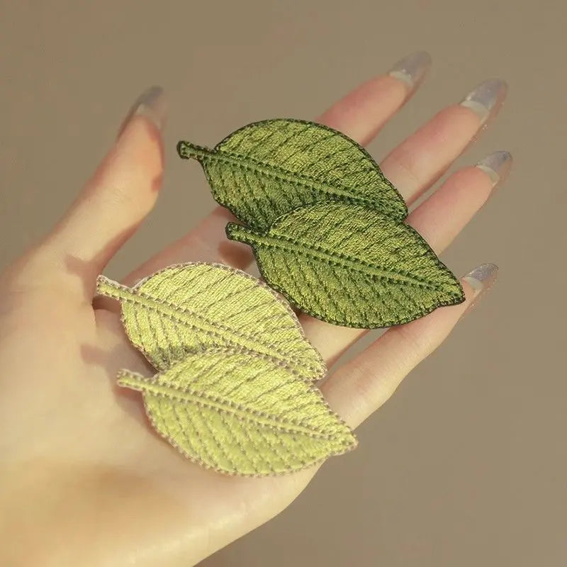 Leaf shaped hairpin embroidered hairpin(4 PCS/SET)