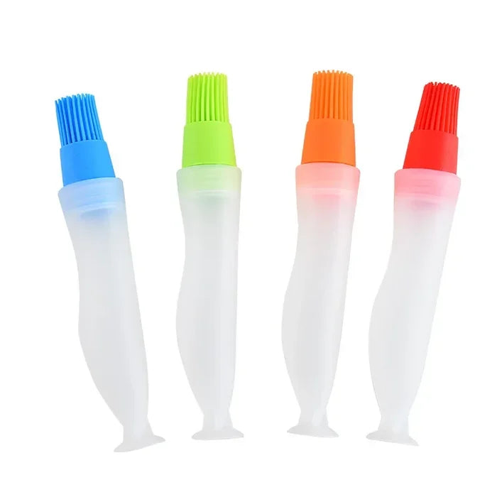 Silicone Oil Bottle Brush with Lid