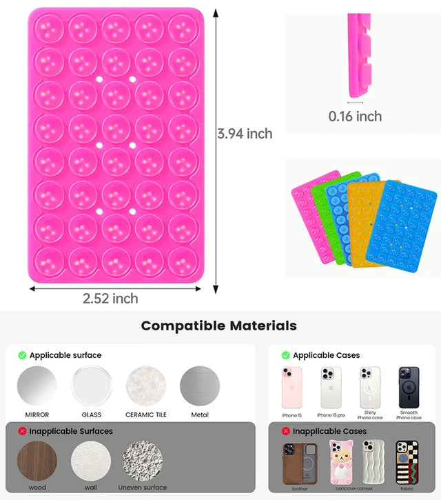 silicone phone suction cup stickers