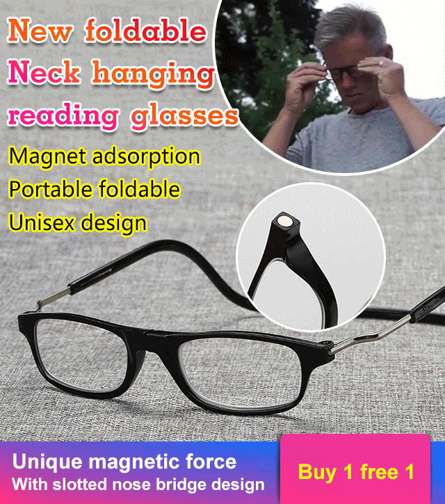 Hanging neck presbyopic glasses