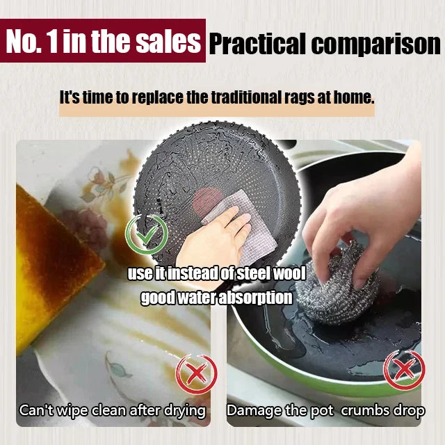 Wear-resistant lazy dishcloth for kitchen