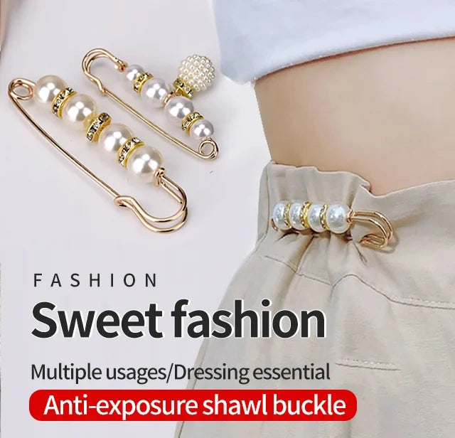 Anti-Exposure Cardigan Brooch Shawl Buckle Jeans Waist Clip(4 PCS/SET)