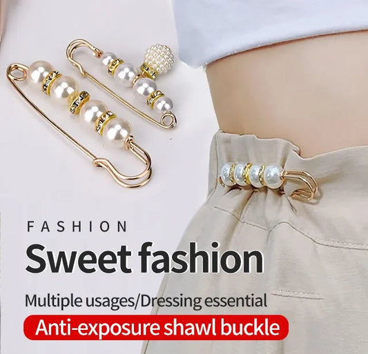 Anti-Exposure Cardigan Brooch Shawl Buckle Jeans Waist Clip(4 PCS/SET)