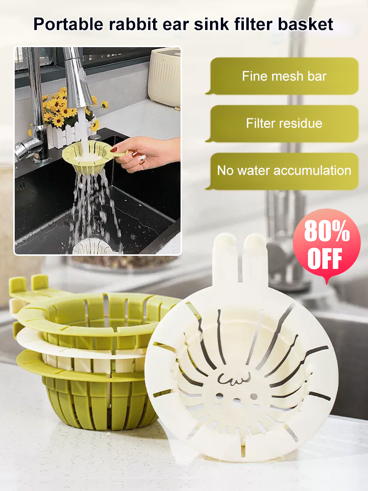 Liftable Rabbit Ear Sink Filter Basket