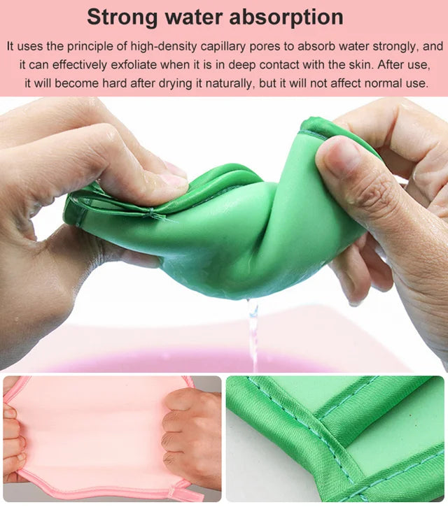 Painless sponge exfoliating glove