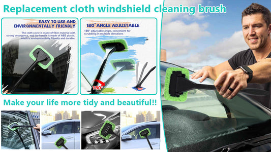 🔥Hot Sale🔥Replacement cloth windshield cleaning brush