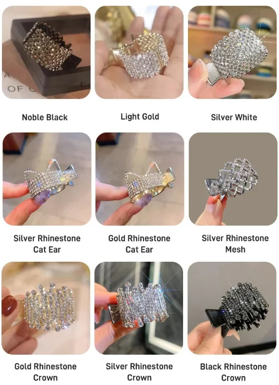 Diamonds Inlaid High Ponytail Fixing Hair Clip