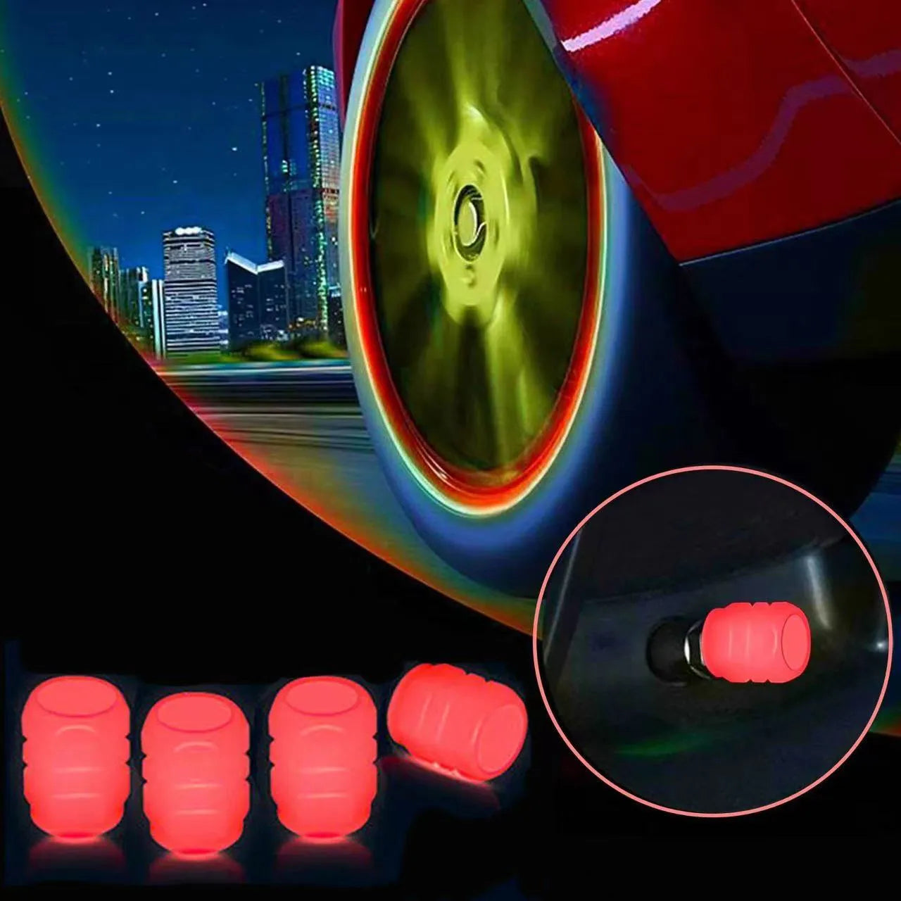 Car illuminated tire valve cap