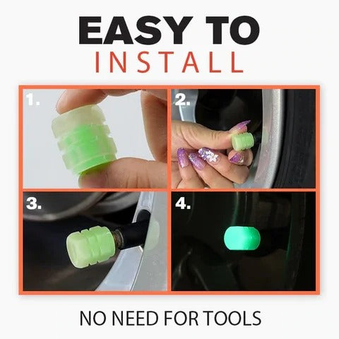 Car illuminated tire valve cap