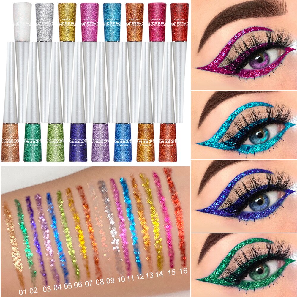 Shiny Eye Liners Colorful Liquid Glitter Eyeliner