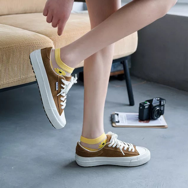 Translucent Daisy Socks(5Pairs/Pack)