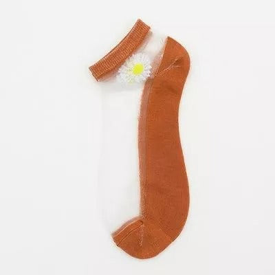 Translucent Daisy Socks(5Pairs/Pack)