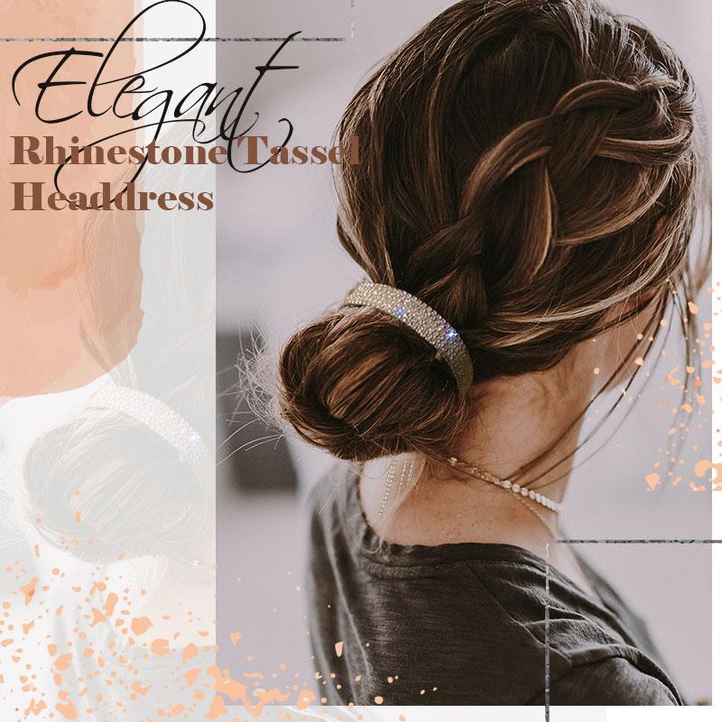 ELEGANT RHINESTONE TASSEL HEADDRESS